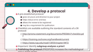 EBM - Overview of Performing a Systematic Review and Meta-analysis | PPTX