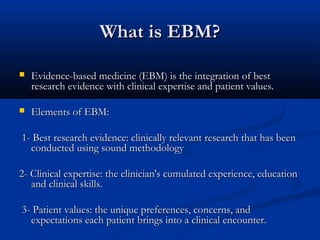 Evidence-Based Medicine Overview | PPT