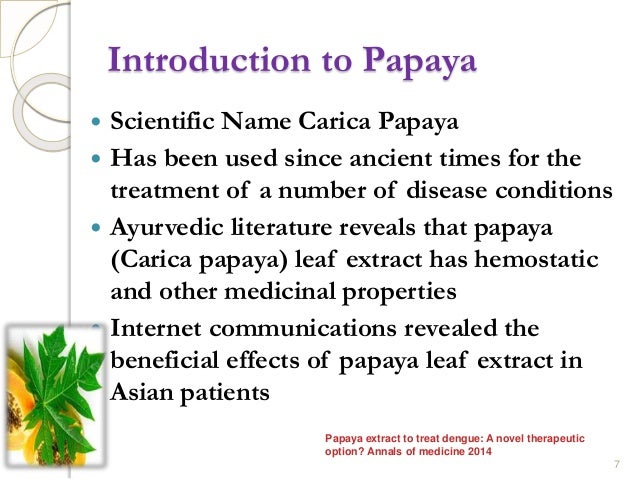 The effect of papaya extract in