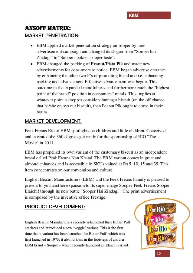 English Biscuit Manufacturers Peek Freans Marketing Report