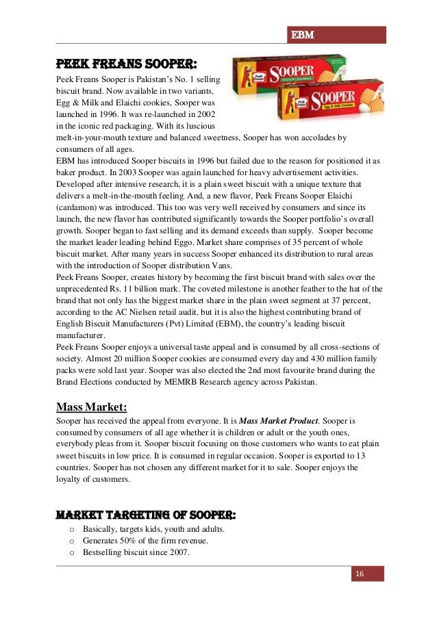 English Biscuit Manufacturers Peek Freans Marketing Report