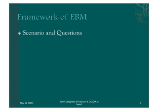 !    Scenario and Questions




                  Joint Congress of KSCCM & JSICM in
 Nov. 16 2003
                                  Seoul
 