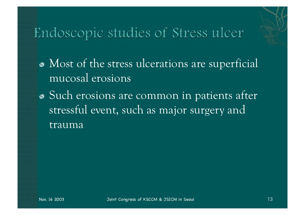 Stress Ulcer Prophylaxis in ICU