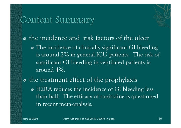 Stress Ulcer Prophylaxis in ICU