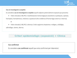 Cita prèvia 
Criteri epidemiològic (exposició) + Clínica 
 