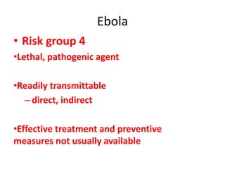 Ebola diagnostic Considerations