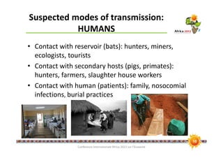 Ebola risk in the pig value chain in uganda