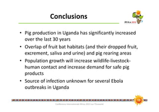 Ebola risk in the pig value chain in uganda