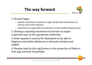 Ebola risk in the pig value chain in uganda