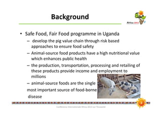 Ebola risk in the pig value chain in uganda