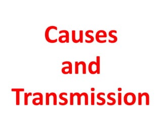 Causes
and
Transmission
 