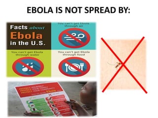EBOLA IS NOT SPREAD BY:
 