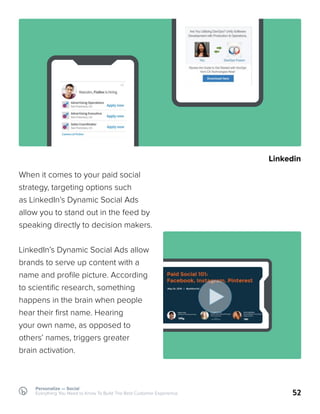 LinkedIn’s Dynamic Social Ads allow
brands to serve up content with a
name and profile picture. According
to scientific re...