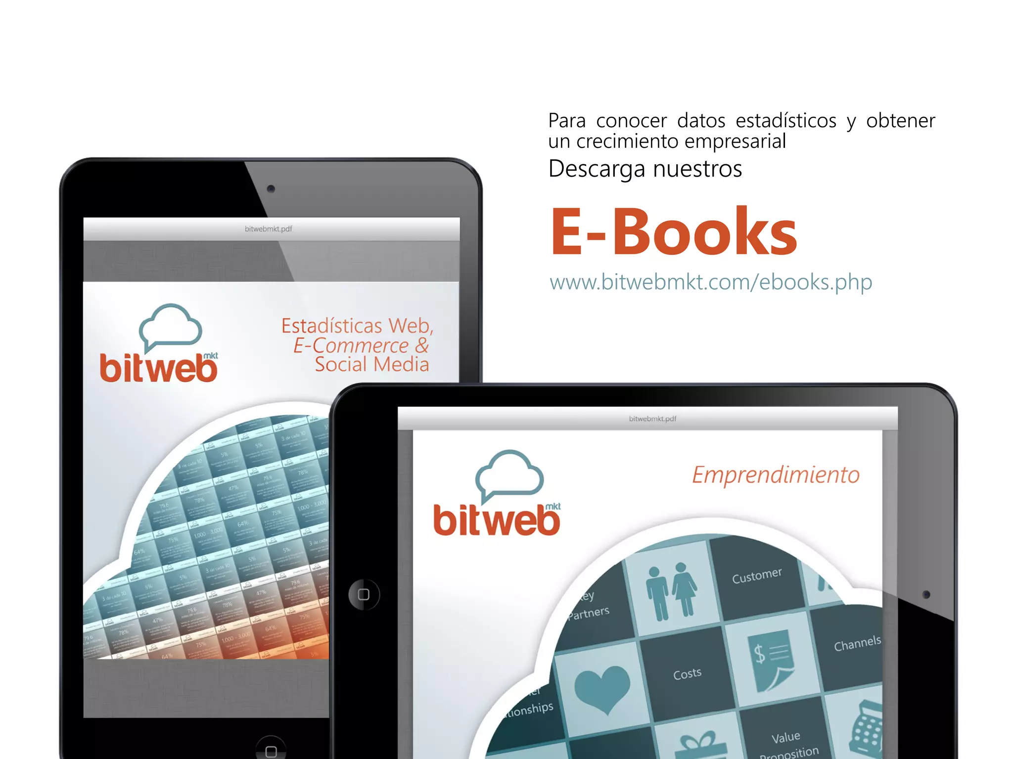 Para conocer datos estadísticos y obtener
un crecimiento empresarial
Descarga nuestros
E-Books
www.bitwebmkt.com/ebooks.php
 