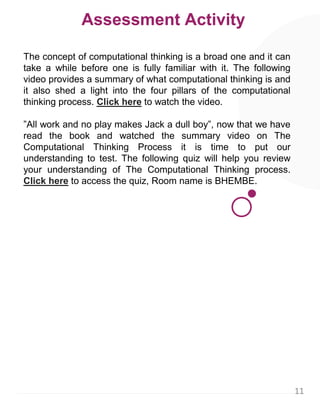 Ebook On Computational thinking | PDF