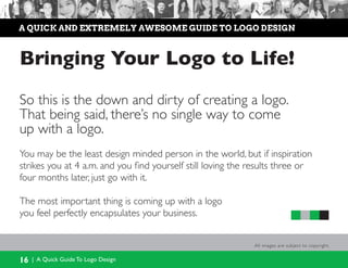 A quick and extremely awesome guide to logo design | PDF