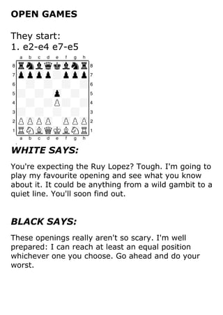 What Your Favorite Chess Opening Says About You 