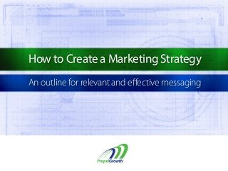 How to Create a Marketing Strategy
An outline for relevant and effective messaging
 
