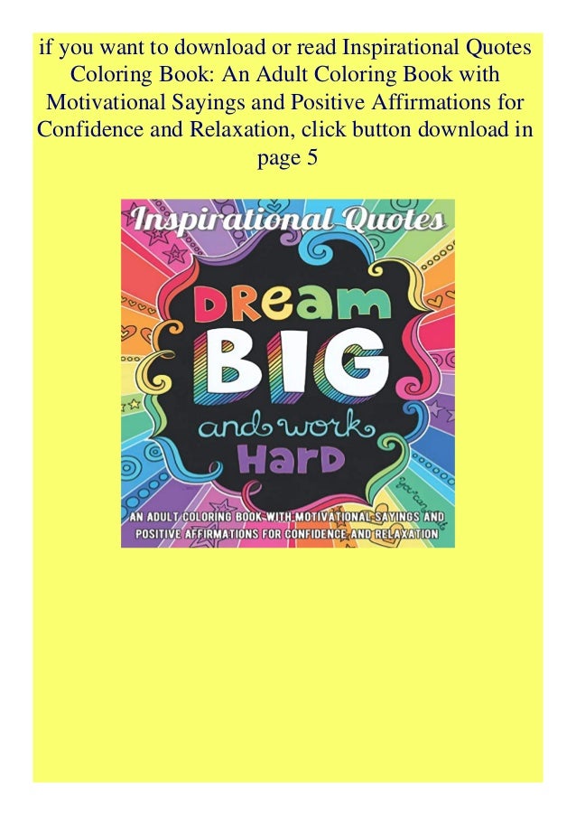 Download Ebook Download Inspirational Quotes Coloring Book An Adult Coloring B