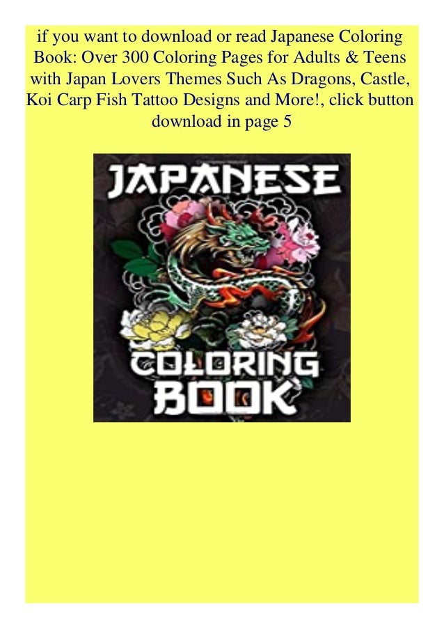 Ebook Download Japanese Coloring Book Over 300 Coloring Pages For Adu