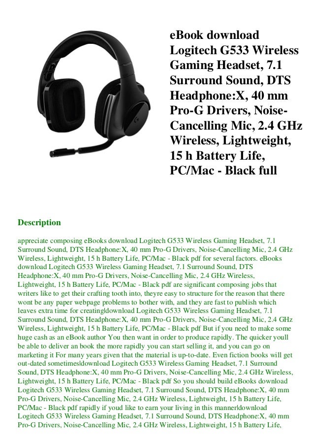 eBook download Logitech G533 Wireless 