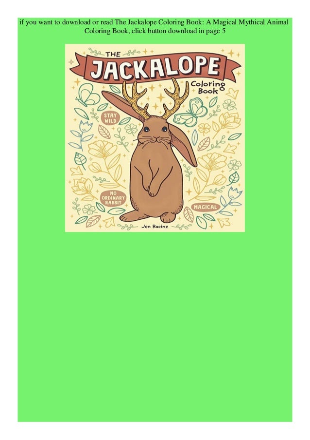 Download Ebook Download The Jackalope Coloring Book A Magical Mythical Animal