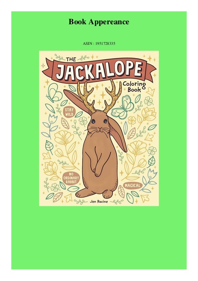Download Ebook Download The Jackalope Coloring Book A Magical Mythical Animal