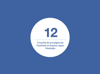 oleoshop
www.oleoshop.com
11
Creación de una página de
Facebook en 8 pasos, según
Mashable
12
 