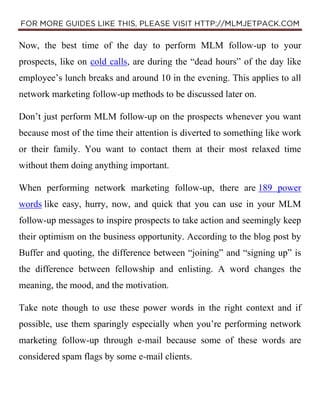 The ABCs of Effective MLM Follow-Up That Will Increase Your Sales (PDF ...
