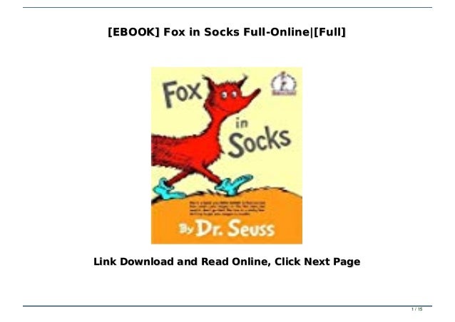 Ebook Fox In Socks Full Online Full