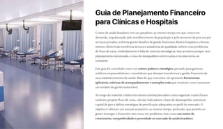ebook-Guia de Planejamento Financeiro para Clinicas e Hospitais | PDF