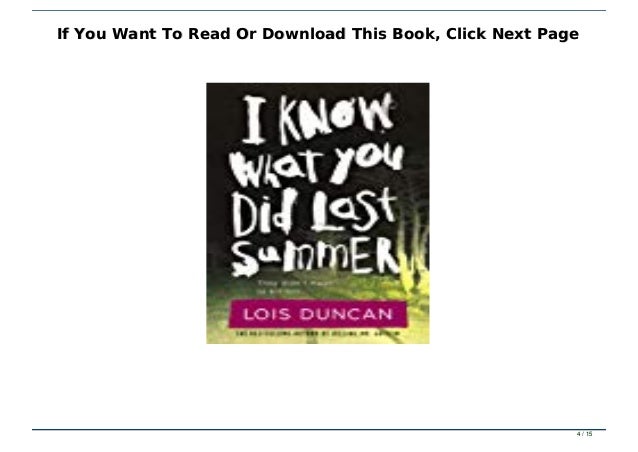 Ebook I Know What You Did Last Summer Full Online Full Ebook I Know What You Did Last Summer Full Online Full