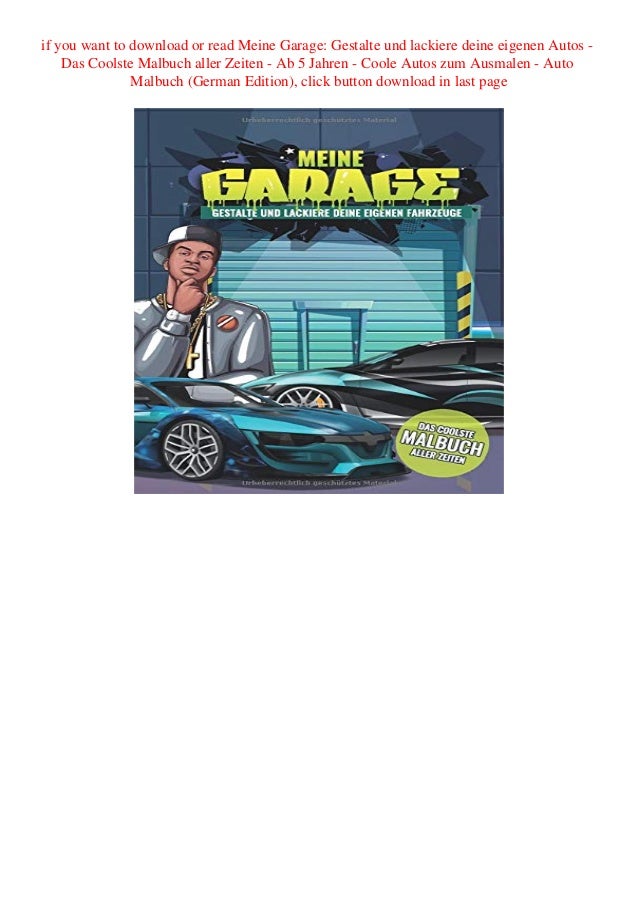 Ebook Meine Garage Gestalte Und Lackiere Deine Eigenen Autos Das C