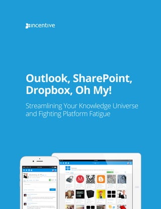 www.incentive-inc.com 1
Outlook, SharePoint,
Dropbox, Oh My!
Streamlining Your Knowledge Universe
and Fighting Platform Fatigue
 