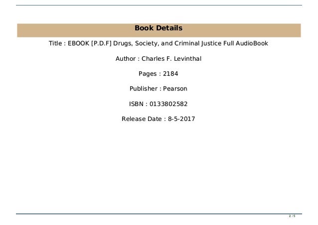 EBOOK [P.D.F] Drugs, Society, and Criminal Justice Full AudioBook