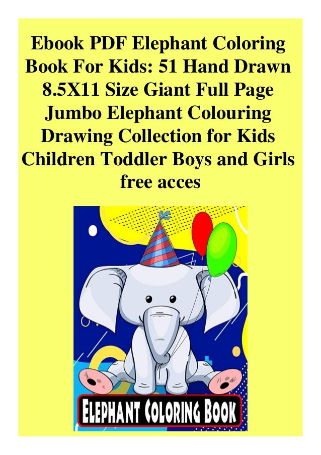 ebook pdf elephant coloring book for kids 51 hand drawn 85
