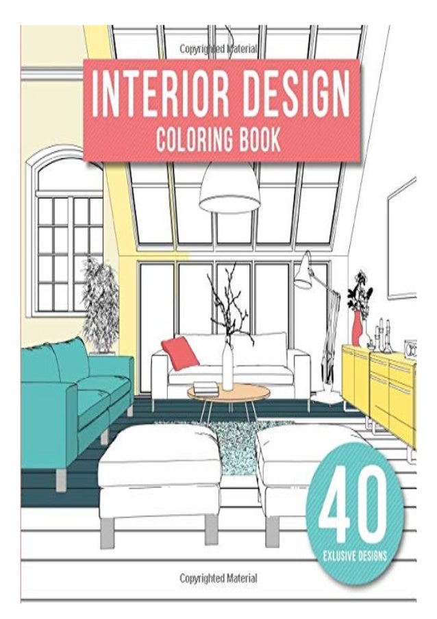 Download Ebook Pdf Interior Design Adult Coloring Book With Modern Decorated H