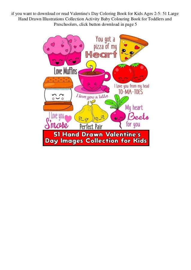 Download Ebook Pdf Valentine S Day Coloring Book For Kids Ages 2 5 51 Large Ha