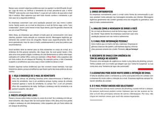 Nesse caso, existem algumas evidências que nos ajudam na identificação do gol-
pe. Logo de início, ao verificar o remetente do e-mail, percebe-se que, o nome
“PROOF” está escrito com duas letras f, o que já é um indício de que este e-mail
não é verídico. Mas sabemos que nem todo mundo confere o remetente, e por
isso aqui vai a segunda evidência.
As empresas costumam usar uma saudação pessoal com seu nome e sobre-
nome. Sendo assim, se o e-mail se direciona a você de forma vaga, como “caro
colaborador”, assim como nesse e-mail, fique atento, pois há grandes chances de
ser um e-mail Phishing!
Além disso, as empresas que utilizam e-mails para se comunicarem com seus
clientes, prestam muita atenção ao conteúdo escrito. Mensagens legítimas ge-
ralmente não contém erros de ortografia. Nesse caso, especificamente, não há
erros gramaticais, mas ler seus e-mails cuidadosamente é uma boa prática que
recomendamos.
Você também deve se atentar para os links existentes no corpo do e-mail, se o
endereço do link parecer estranho, não clique nele. Se você quiser testar o link,
abra uma nova janela e digite o endereço do site diretamente ou utiliza sites espe-
cializados em validar URL’s, como por exemplo o Virus Total. Links suspeitos são
um forte indício de um ataque de Phishing. No exemplo acima, o link é bastante
suspeito e acreditamos que essa seja a maior evidência desse e-mail.
Existem algumas outras evidências que não constam nesse exemplo, mas que
listaremos abaixo, porque acreditamos que fazem parte das boas práticas de uso,
confira:
1. VEJA O ENDEREÇO DE E-MAIL DO REMETENTE
Uma das táticas de phishing favoritas entre cibercriminosos é falsificar o
nome do remetente. Isso é um problema porque muitas caixas de entrada
mostram apenas o nome do remetente, no campo “De:”, e em um primeiro
olhar não suspeitamos de nada. Verifique o endereço real do remetente e se
parecer suspeito, não abra!
8. O E-MAIL POSSUI ANEXOS NÃO SOLICITADOS?
Essa é uma das táticas mais comuns de phishing, e pode indicar o ataque.
Os anexos maliciosos podem conter malware que vai dar acesso ao ha-
cker e é um dos principais vetores de outros ciberataques. Por isso, não
clique em nenhum anexo que você não estava esperando.
3. ERROS ORTOGRÁFICOS
As empresas normalmente usam o e-mail como forma de comunicação e, por
isso, prestam muita atenção nas mensagens enviadas aos clientes. Mensagens
legítimas geralmente não contém grandes erros de ortografia ou gramática. Leia
seus e-mails cuidadosamente.
6. DESCONFIE DE EMAILS COM URGÊNCIA OU
TOM DE AMEAÇA NO ASSUNTO
Provocar uma sensação de urgência ou medo é uma tática de phishing comum.
Tenha cuidado com os e-mails que alegam que sua “conta foi suspensa” ou sua
conta teve uma “tentativa de login não autorizada”.
7. A ASSINATURA PODE DIZER MUITO SOBRE A INTENÇÃO DO EMAIL
A falta de detalhes sobre o remetente ou como você pode entrar em contato com
a empresa diz muito sobre a intenção do e-mail. Empresas legítimas sempre for-
necem detalhes de contato.
5. E-MAIL PEDE INFORMAÇÃO PESSOAL?
Outro indício que o e-mail é, de fato, malicioso. Empresas le-
gítimas e bancos não pedem, sob hipótese alguma, informa-
ções pessoais através de e-mails. Portanto, não as forneça!
4. ANALISE COMO A MENSAGEM SE DIRIGE A VOCÊ
Se o e-mail se direciona a você de forma vaga, como “preza-
do cliente”, fique atento! As empresas costumam usar uma
saudação pessoal com seu nome e sobrenome.
2. PRESTE ATENÇÃO NOS LINKS
Passe o mouse sobre todos os links no corpo do e-mail. Se o endereço do link pa-
recer estranho, não clique nele. Se você quiser testar o link, abra uma nova janela
e digite o endereço do site diretamente. Links suspeitos são um forte indício de
um ataque de phishing.
 