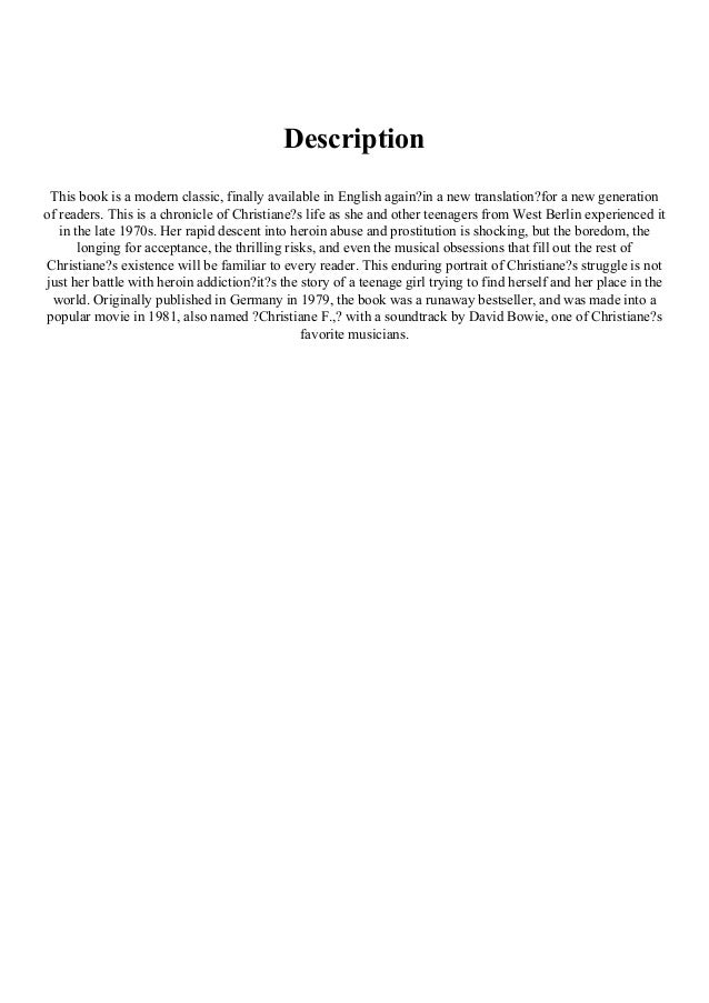 Ebook Read Online Zoo Station The Story Of Christiane F Epub Ebook Read Online Zoo Station The Story Of Christiane F Epub