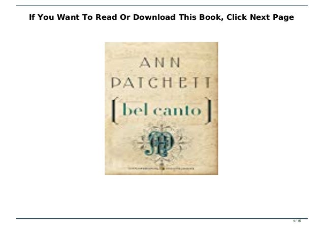 goodreads bel canto