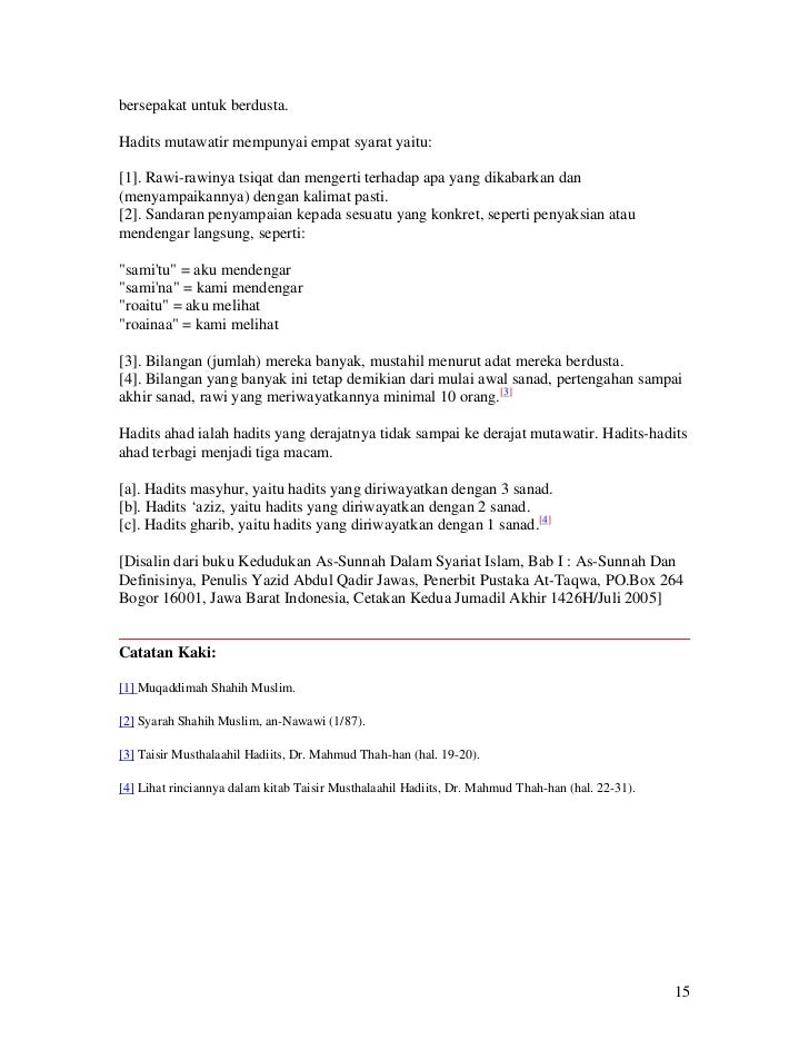 Contoh Hadits Masyhur - Nusagates
