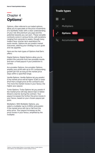 Synthetic Index.pdf Getting Started with Synthetic Indices Trading by Vince Stanzione | PDF