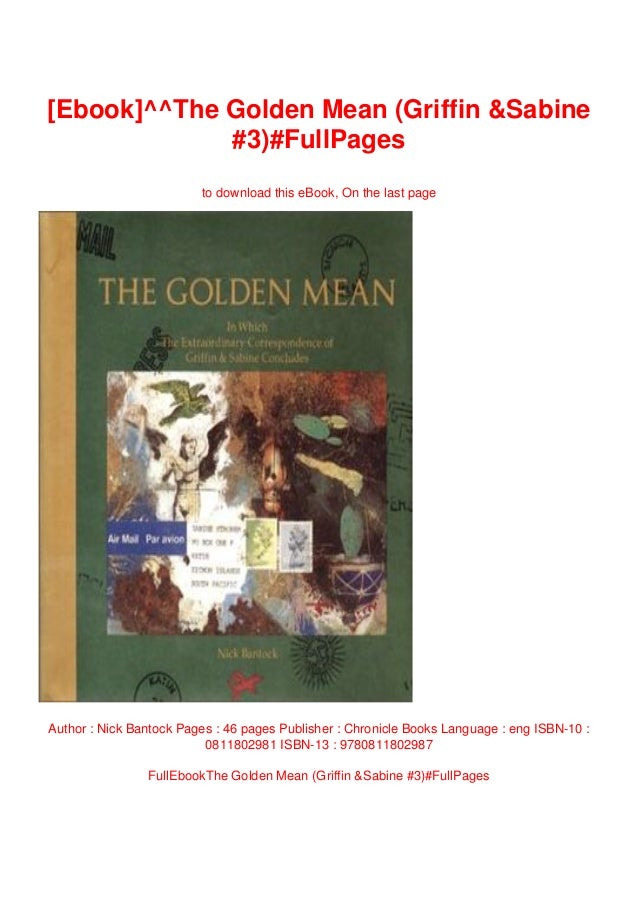 Ebook The Golden Mean Griffin Sabine 3 Fullpages