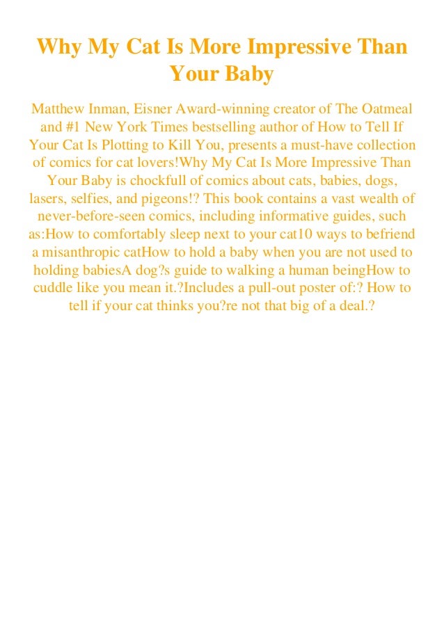 ( ebook ) Why My Cat Is More Impressive Than Your Baby