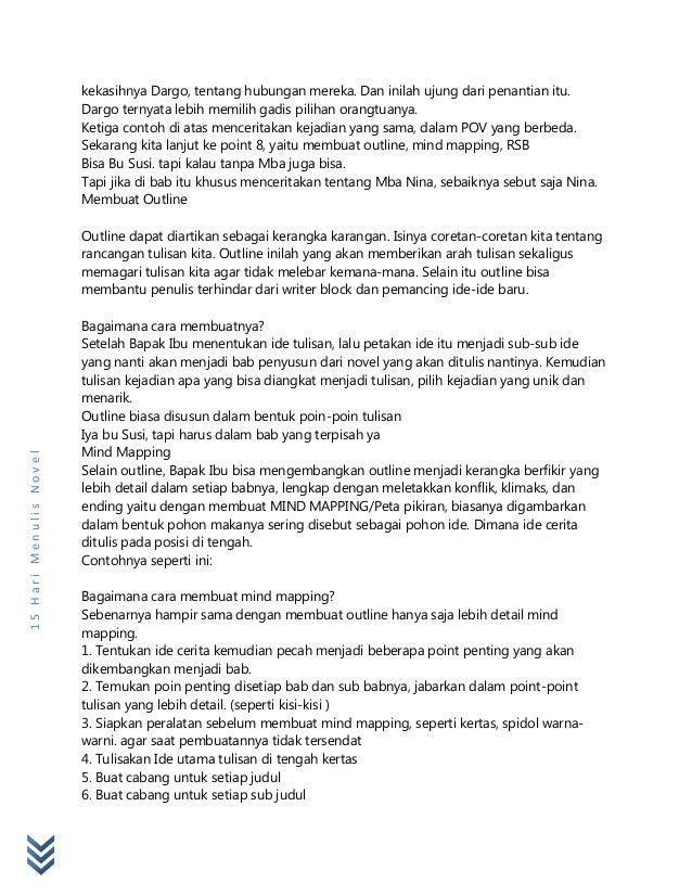 Contoh Outline Novel