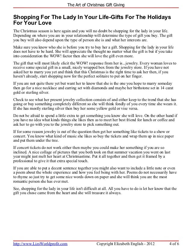 The art of christmas gift giving The Art of Christmas Gift Giving