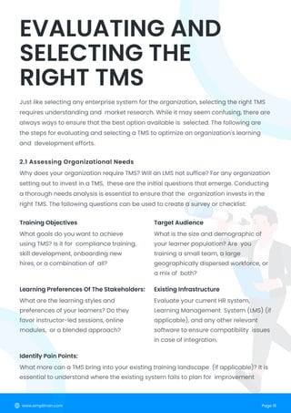 Comprehensive Guide to Training Management Systems (TMS) for ...