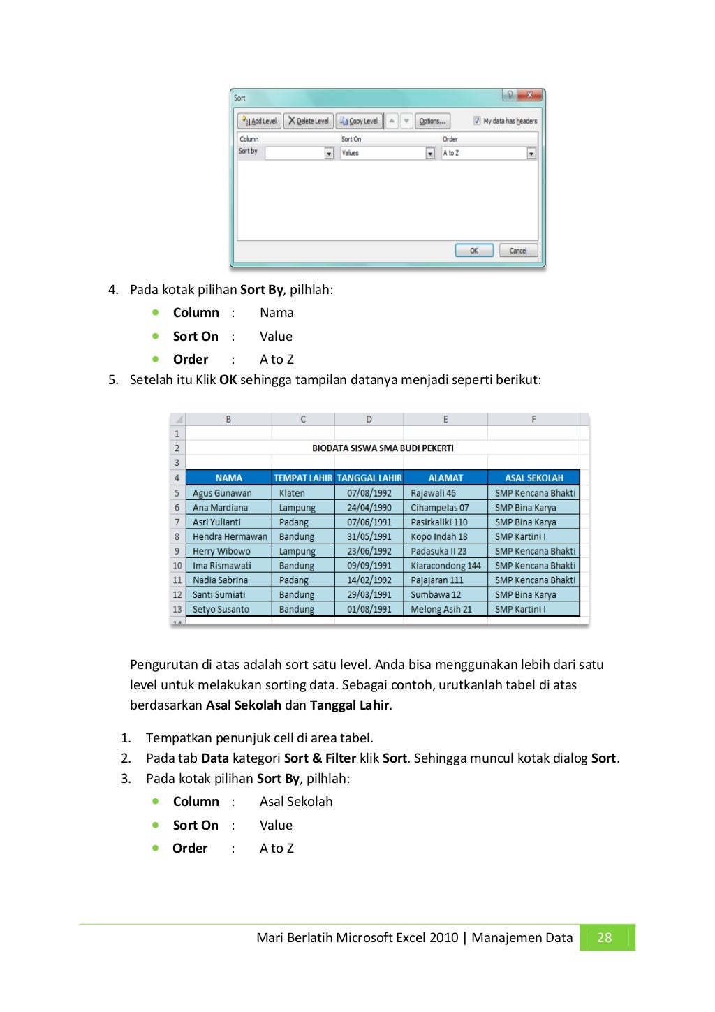 Ebook belajar excel 2010