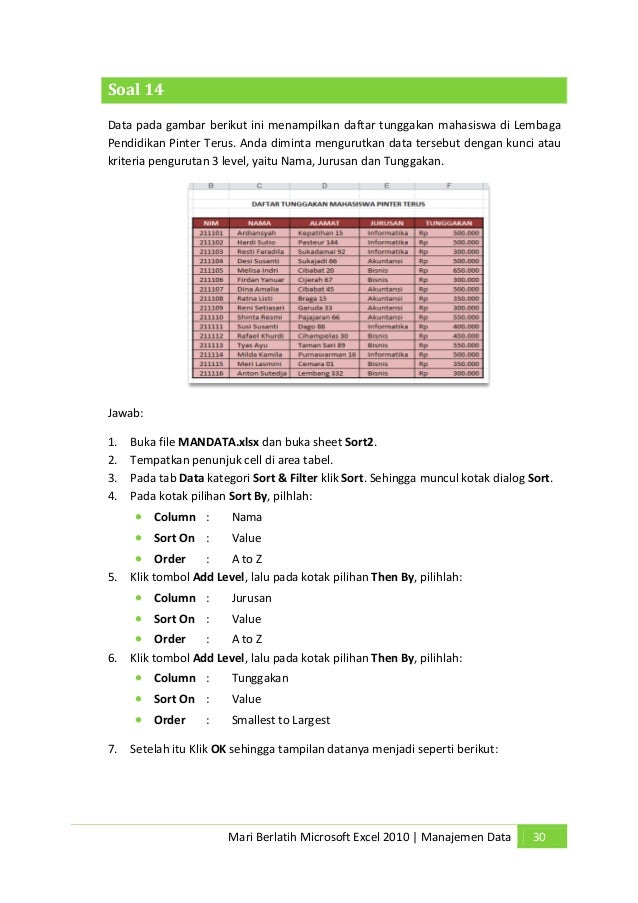 Ebook belajar excel 2010